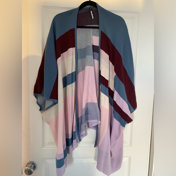 Plenty Tracey Reese Anthropologie Geometric Poncho XS/S - Picture 3 of 7